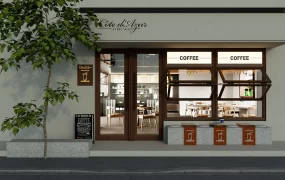 Small Town Coffee Shop Storefront