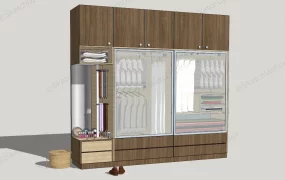 Wardrobe With Shelves And Drawers