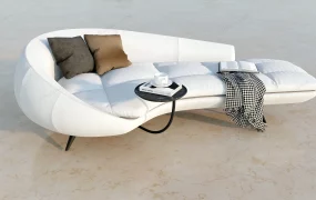 Modern Chaise Longue With Tray