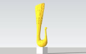 Gold Peacock Garden Statue