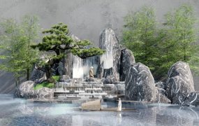 Chinese Waterfall Rock Garden Ideas