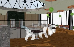 Circular Restaurant With Dome