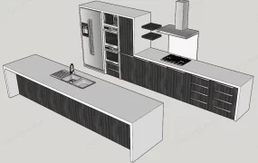Spacious Kitchen Cabinet & Island
