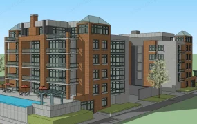 Modern Brick Apartment Buildings