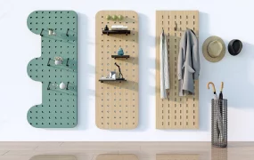 Modern Modular Pegboard Wall Storage Set SketchUp 3D Model