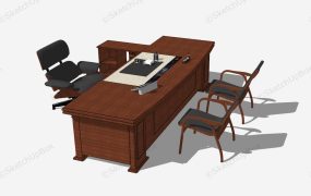 Executive Office Desk And Chairs