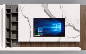 Spacious Marble Wall TV Unit Design