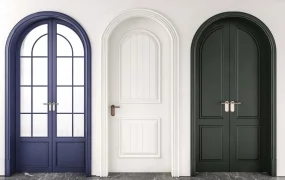 Arched Architectural Interior Door Trio Set