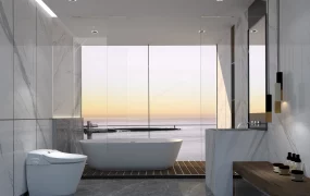White Marble Bathroom Design