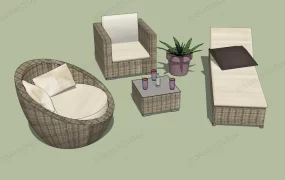 Rattan Patio Furniture Set