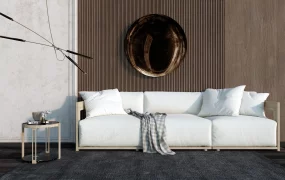 Accent Wall With White Couch