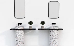 Minimalist Double Vanity Setup