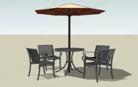 Patio Bistro Set With Umbrella