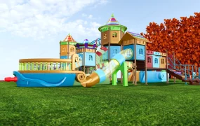 Outdoor Plastic Ship Playset