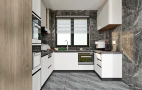Grey And White Kitchen Design