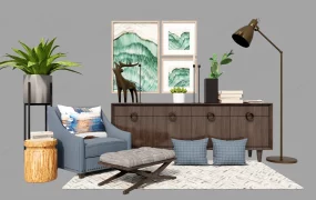 Accent Chair & Sideboard