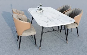 Modern Industrial Dining Table Set