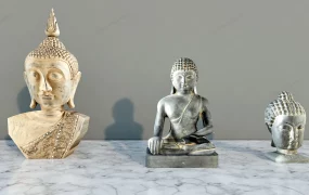Buddha Head Statues