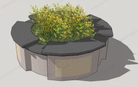 Round Raised Flower Bed