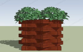 Raised Wood Planter Box