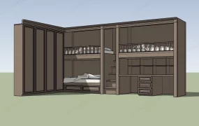 Triple Bunk Bed With Stairs