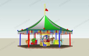 Carousel With Circus Tent