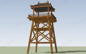 Antique Wooden Watchtower
