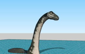 Brachiosaurus Dinosaur in Water