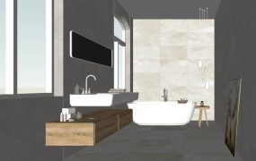 Narrow Bathroom Design