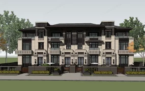 Modern Prairie Style Rowhouse