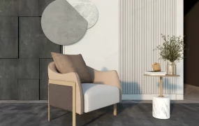 Armchair And Table Set