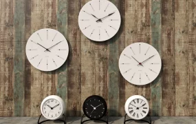 Minimalist Danish Modern Wall & Table Clock Collection SketchUp 3D Model