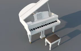 White Grand Piano