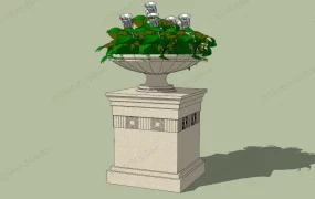 Urn Planter On Pedestal