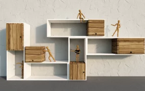 Art Deco Wood Bookcase