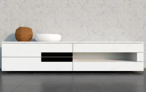 White Minimalist Tv Stand