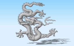 Asian Style Dragon Sculpture