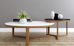 Round Nesting Coffee Table Set