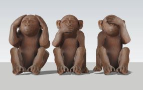 Monkey Garden Statues