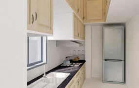 Small Narrow Kitchen Design Idea