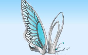 Butterfly Sculptural Garden Ornament