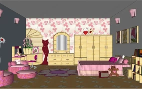 Teen Girl Bedroom Design Idea
