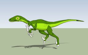 Green Velociraptor Dinosaur