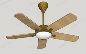Vintage Ceiling Fan With Light
