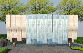 Outdoor Wall Mounted Waterfall