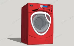 Red Washing Machine