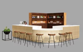 Curved L Shaped Bar Design