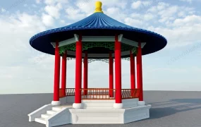 Round Chinese Gazebo