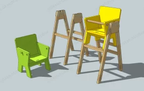 Wood Baby High Chair