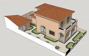 House With Courtyard Walls